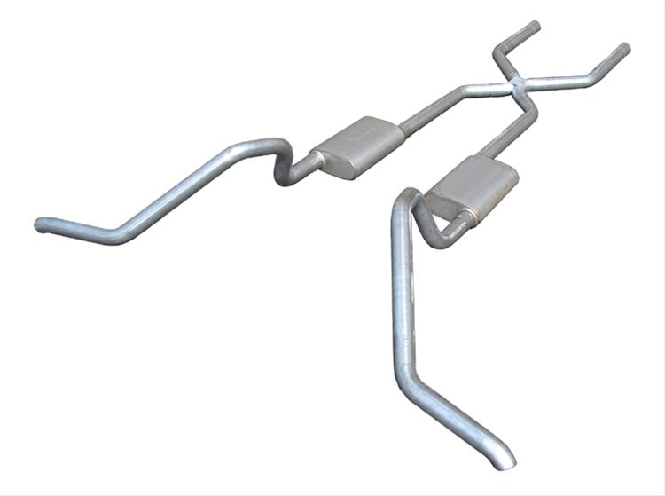 Pypes Street Pro Exhaust Systems SGB10S System, Pro, Crossmember Back, Stainless Steel, X-Pipe, Steel, Tailpipes, Chevy thumbnail 2