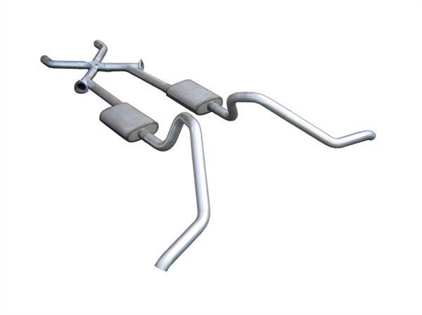 Pypes Turbo Pro Exhaust Systems SGB11T Systems, Pro, Crossmember Back, X-Change Pipe, Stainless Steel, Natural, Chevy, Kit