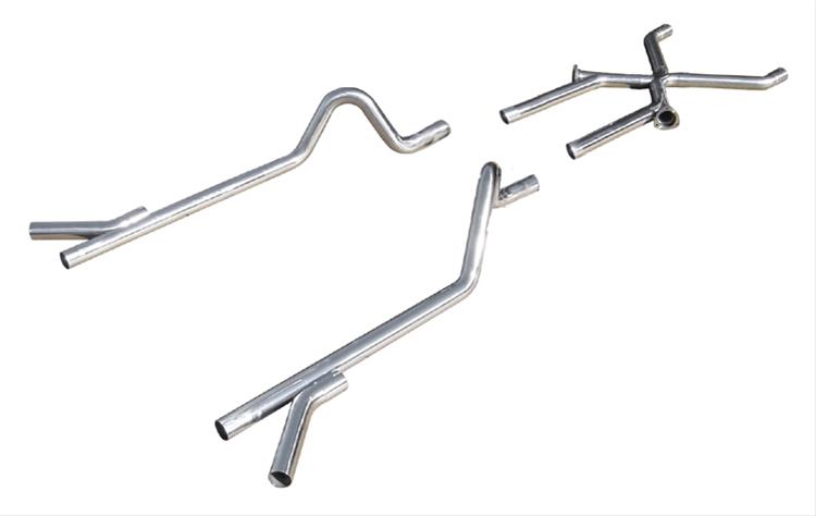 Pypes No-Muffler Exhaust Systems SGC11 System, No Mufflers, Crossmember Back, Stainless Steel, Natural, X-Change, Chevy, Fullsize, V8, Kit thumbnail 2