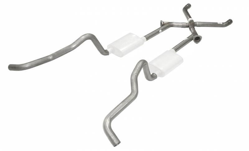 Pypes Header/Crossmember-Back Exhaust Systems SGC17 System, No Mufflers, Crossmember Back, Stainless Steel, Natural, X-Pipe, Chevy, 4.3L, 4.6L, Kit thumbnail 2