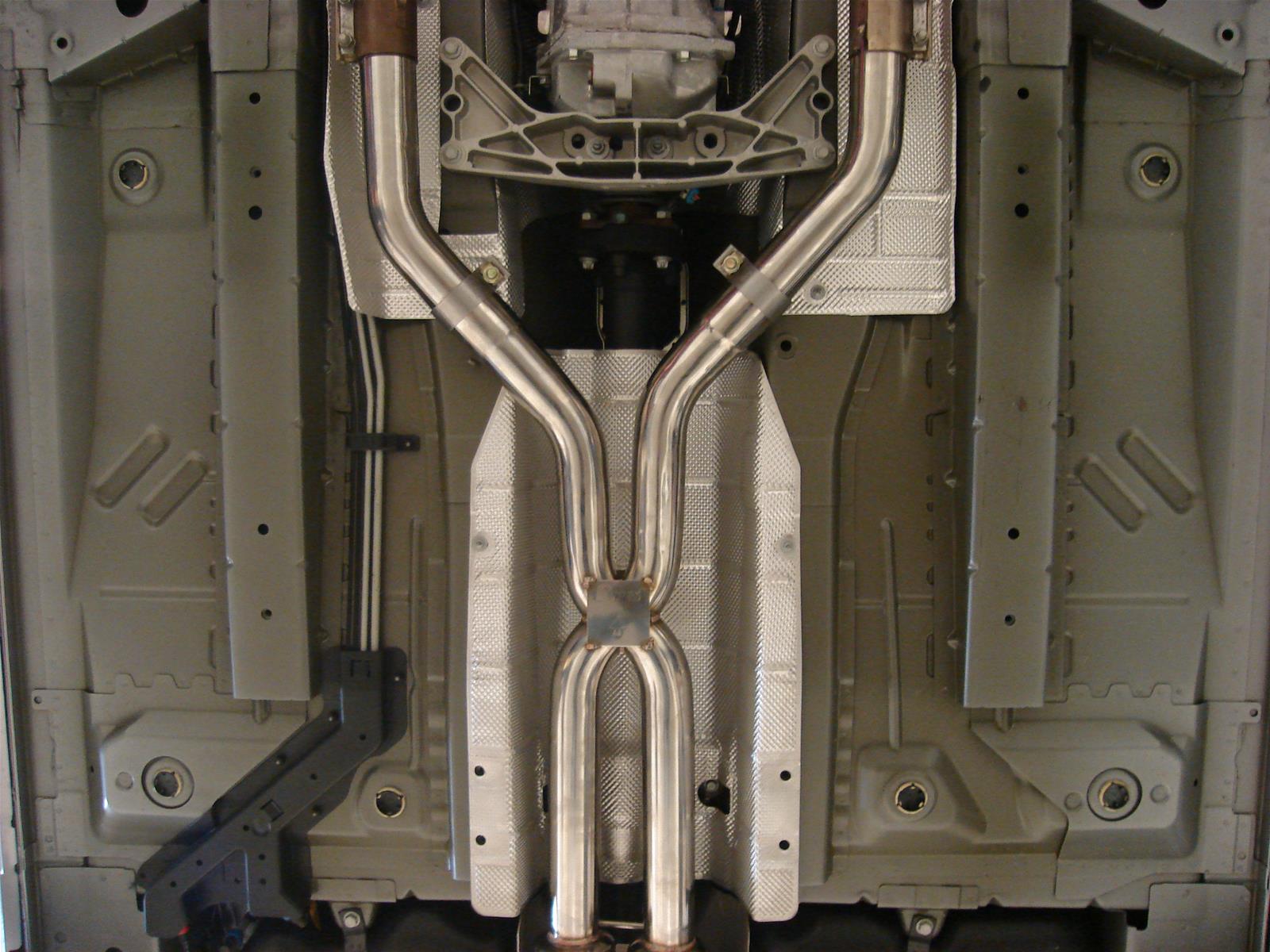 Pypes Converter-Back Exhaust Systems SGF50K System, Cat-back, Dual In/Dual Out, Stainless, Natural, Split Rear Exit, Chevy, 6.2L LS, Kit