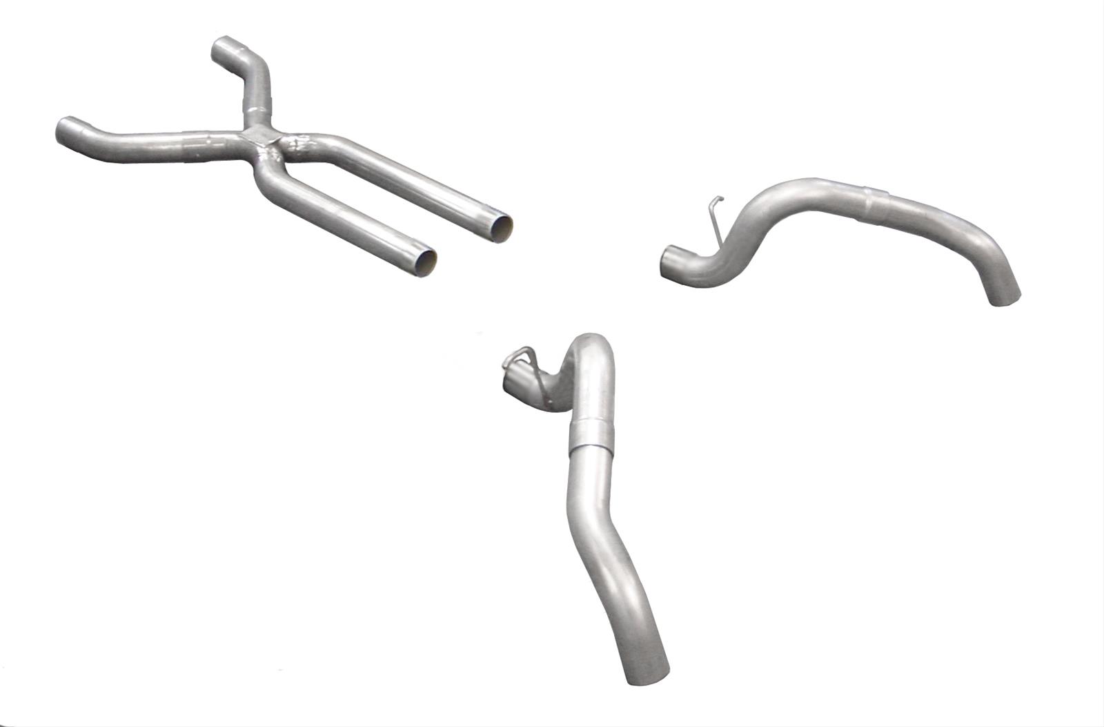 Pypes No-Muffler Exhaust Systems SGF63 System, No-Muffler, Header-Back, Stainless Steel, X-Pipe, Chevy, Pontiac, Kit