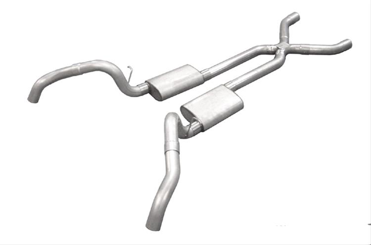 Pypes Turbo Pro Exhaust Systems SGF63T Systems, Pro, Crossmember-Back, Stainless Steel, Natural, Chevy, Pontiac, Kit