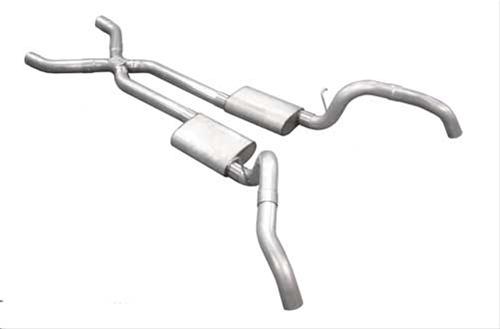 Pypes Violator Dual Exhaust Systems SGF63V System, Violator, Header-Back, Stainless Steel, Natural, X-Pipe, Chevy, Pontiac, Kit thumbnail 2