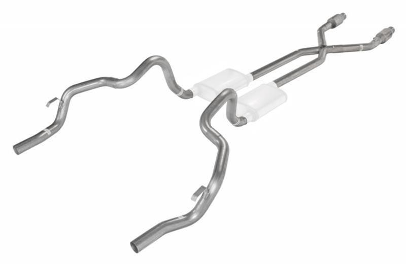Pypes Header/Crossmember-Back Exhaust Systems SGF911E Systems, Crossmember Back w/X-Pipe, 75-81 F-Body Split Rear Dual Exit 2.5 in Intermediate thumbnail 3
