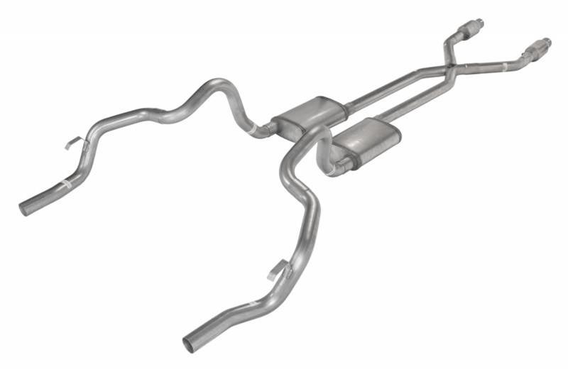 Pypes Race Pro Dual Exhaust Systems SGF911RE Systems, Crossmember Back w/X-Pipe, 75-81 F-Body Split Rear Exit 2.5 in Intermediate thumbnail 3