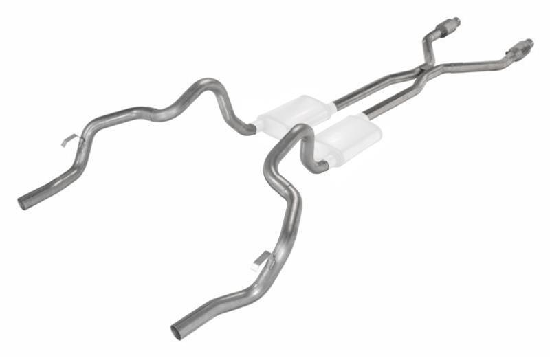 Pypes Header/Crossmember-Back Exhaust Systems SGF941E Systems, Crossmember Back w/H-Pipe System 75-81 F-Body Split Rear Dual Exit 2.5 in Intermediate thumbnail 3
