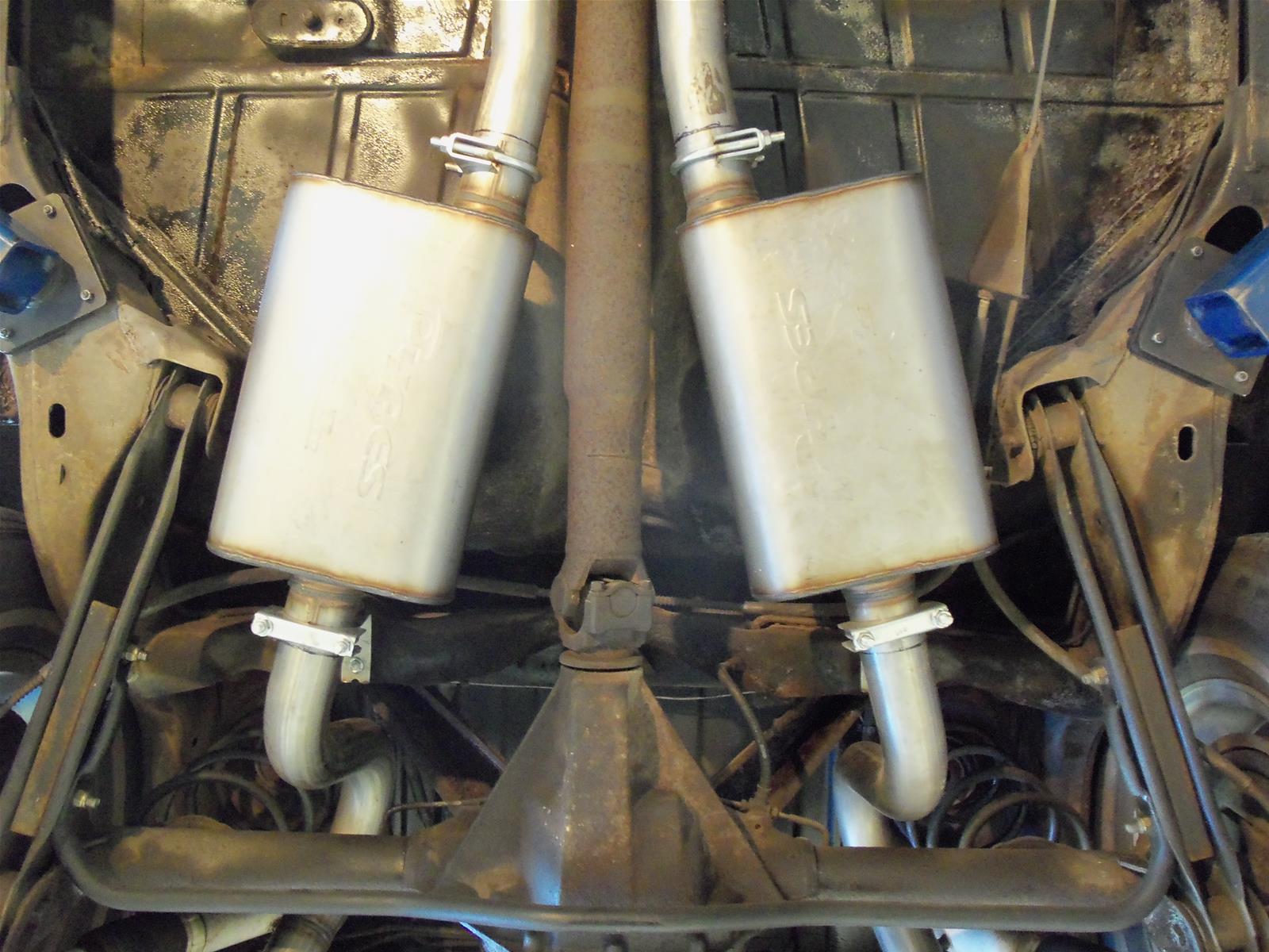 Pypes No-Muffler Exhaust Systems SGG50 System, No-Muffler, Cat-Back, Stainless Steel, Natural, X-Pipe, Buick, Chevy, Pontiac, Passenger Car thumbnail 2