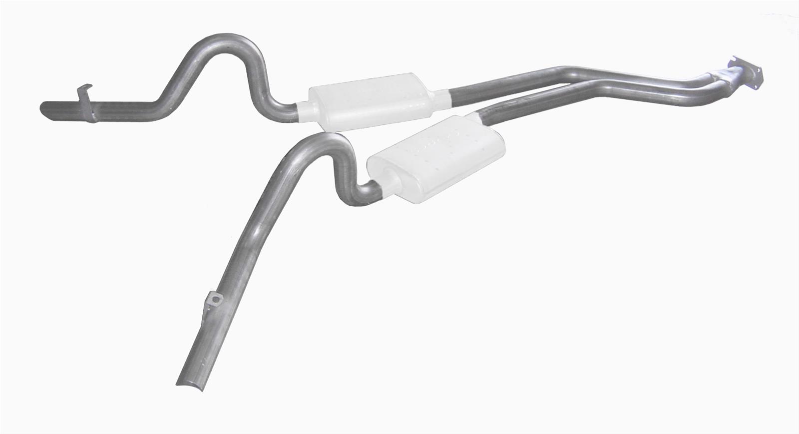 Pypes No-Muffler Exhaust Systems SGG50 System, No-Muffler, Cat-Back, Stainless Steel, Natural, X-Pipe, Buick, Chevy, Pontiac, Passenger Car thumbnail 3