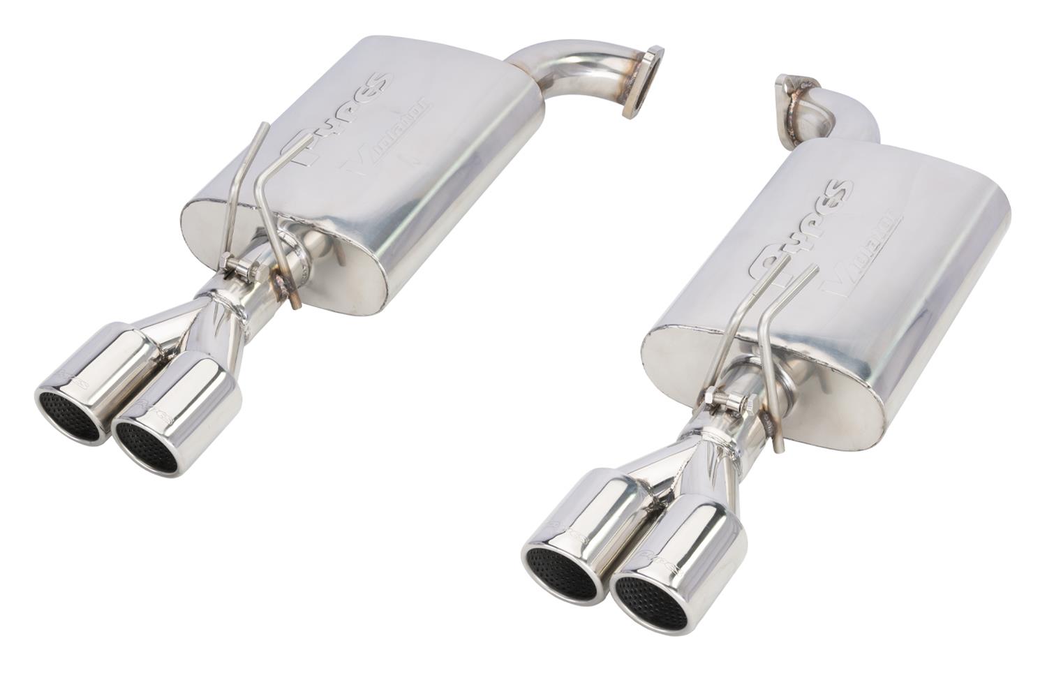 Pypes Axle-Back Exhaust Systems SGG61VS System, Violator, Rear Axle-Back, Stainless Steel, Polished, Polished Tips, Pontiac, Kit