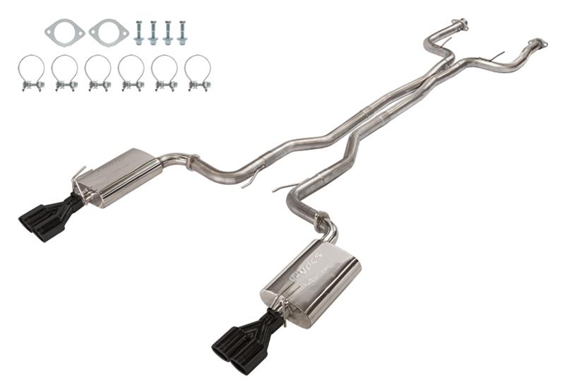 Pypes Violator Dual Exhaust Systems SGG63VB System, Violator, Cat-Back, Stainless Steel, Natural, Black Powdercoated Tips, Pontiac, Kit thumbnail 2