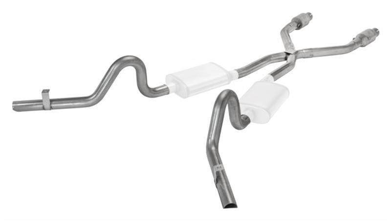 Pypes Header/Crossmember-Back Exhaust Systems SGG910E Systems, Crossmember Back w/X-Pipe, 78-88 GM G-Body Split Rear Dual Exit 2.5 in Intermediate thumbnail 3