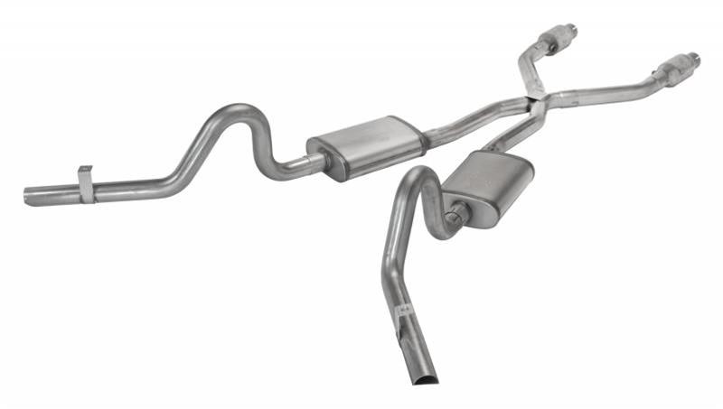 Pypes Violator Dual Exhaust Systems SGG910VE Systems, Crossmember Back w/X-Pipe, 78-88 GM G-Body SS Split Rear Exit 2.5 intermediate thumbnail 3
