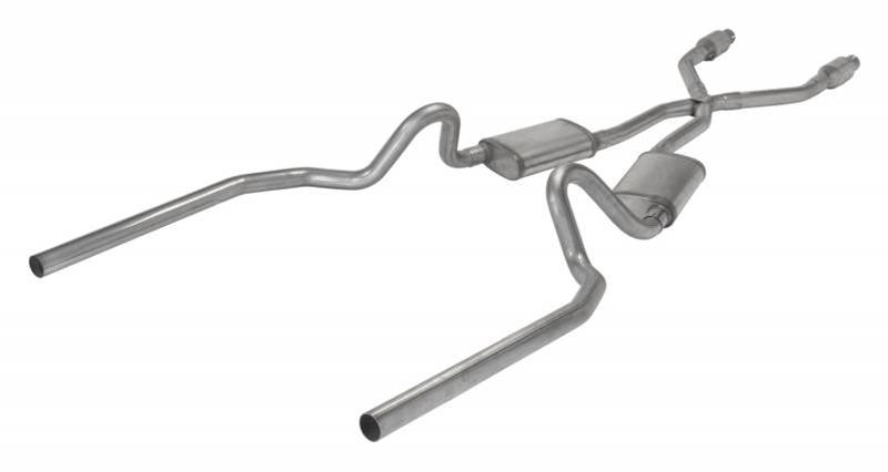 Pypes Violator Dual Exhaust Systems SGG912VE Systems, Crossmember Back w/X-Pipe, 78-88 EL Camino Exc SS Split Rear Exit 2.5 in Intermediate thumbnail 3