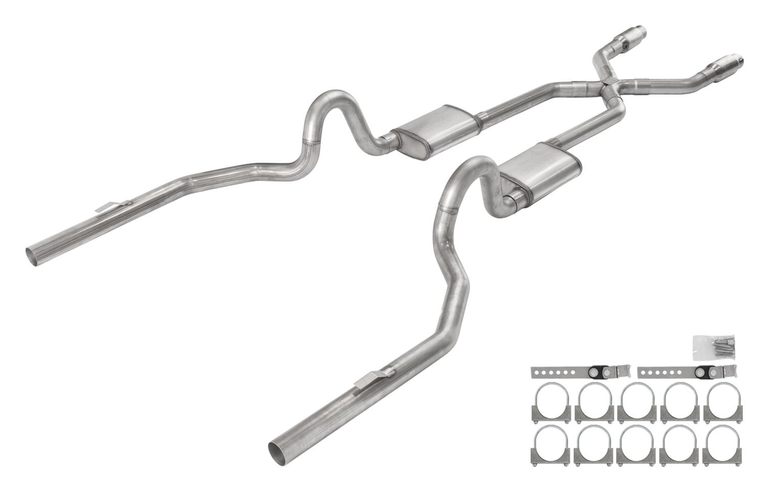 Pypes No-Muffler Exhaust Systems SGG913E System, 3.0 in., No Mufflers, Crossmember Back, 409 Stainless Steel, Natural, X-Pipe, G-Body, Kit thumbnail 3