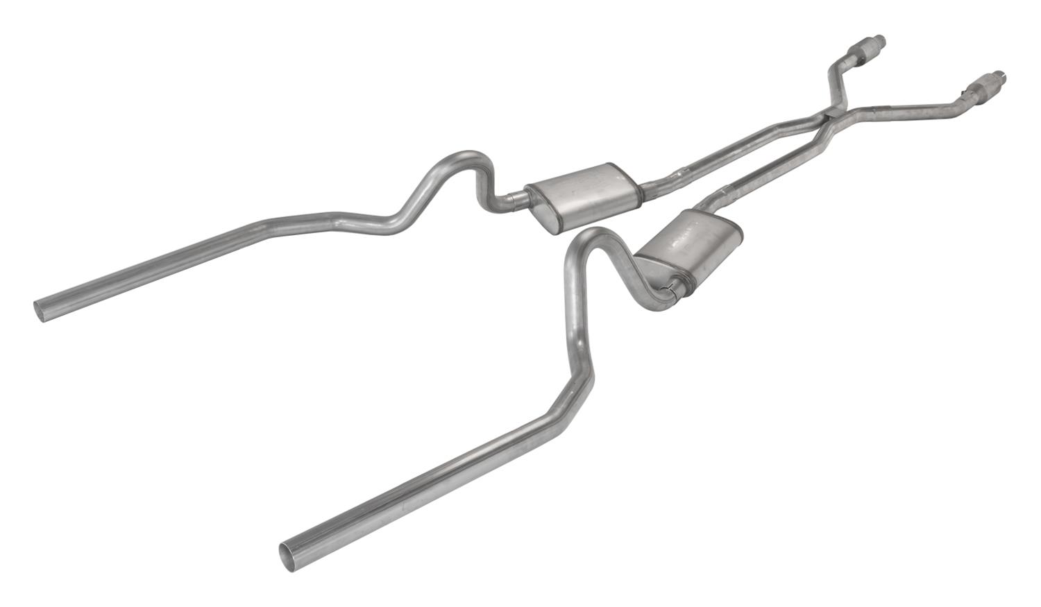 Pypes Violator Dual Exhaust Systems SGG942VE Systems, Crossmember Back w/H-Pipe System 75-79 Nova Split Rear Exit 2.5 in Intermediate thumbnail 2