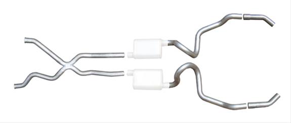 Pypes No-Muffler Exhaust Systems SGI10 System, No-Muffler, Cat-Back, Stainless Steel, Natural, X-Pipe, Chevy, Kit thumbnail 2