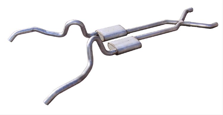 Pypes Street Pro Exhaust Systems SGN10S System, Pro, Header-Back, Stainless Steel, Natural, X-Pipe, Chevy, V8, Kit thumbnail 2