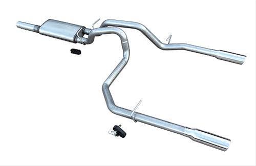 Pypes Violator Dual Exhaust Systems SGT30V System, Violator, Cat-Back, Stainless Steel, Natural, Polished Tips, Chevrolet, GMC, 6.2L, Kit thumbnail 2