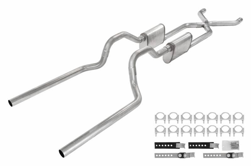 Pypes Turbo Pro Exhaust Systems SGT73T Systems, Pro, Crossmember Back, 409 Stainless Steel, Natural, Chevy, GMC, Kit thumbnail 3