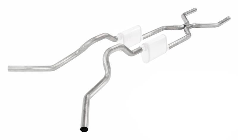 Pypes Header/Crossmember-Back Exhaust Systems SGT76 Systems, Crossmember Back w/ H-pipe System 63-66 GM Truck split side dual exit 2.5 inch intermediate thumbnail 2