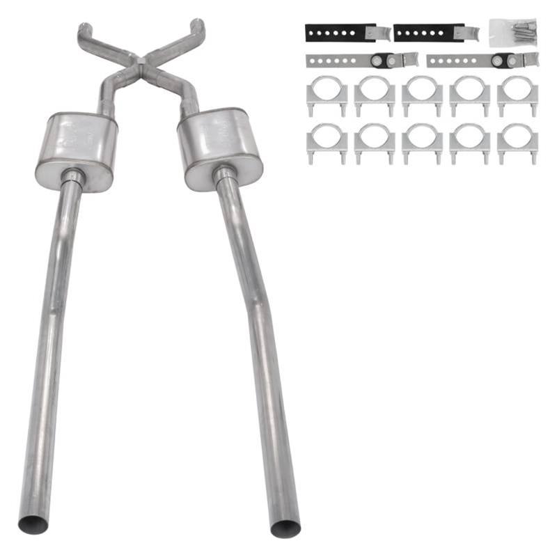 Pypes Street Pro Exhaust Systems SGT77S Kit, 1955-59 GM Truck W/ X Rear Exit Mufflers