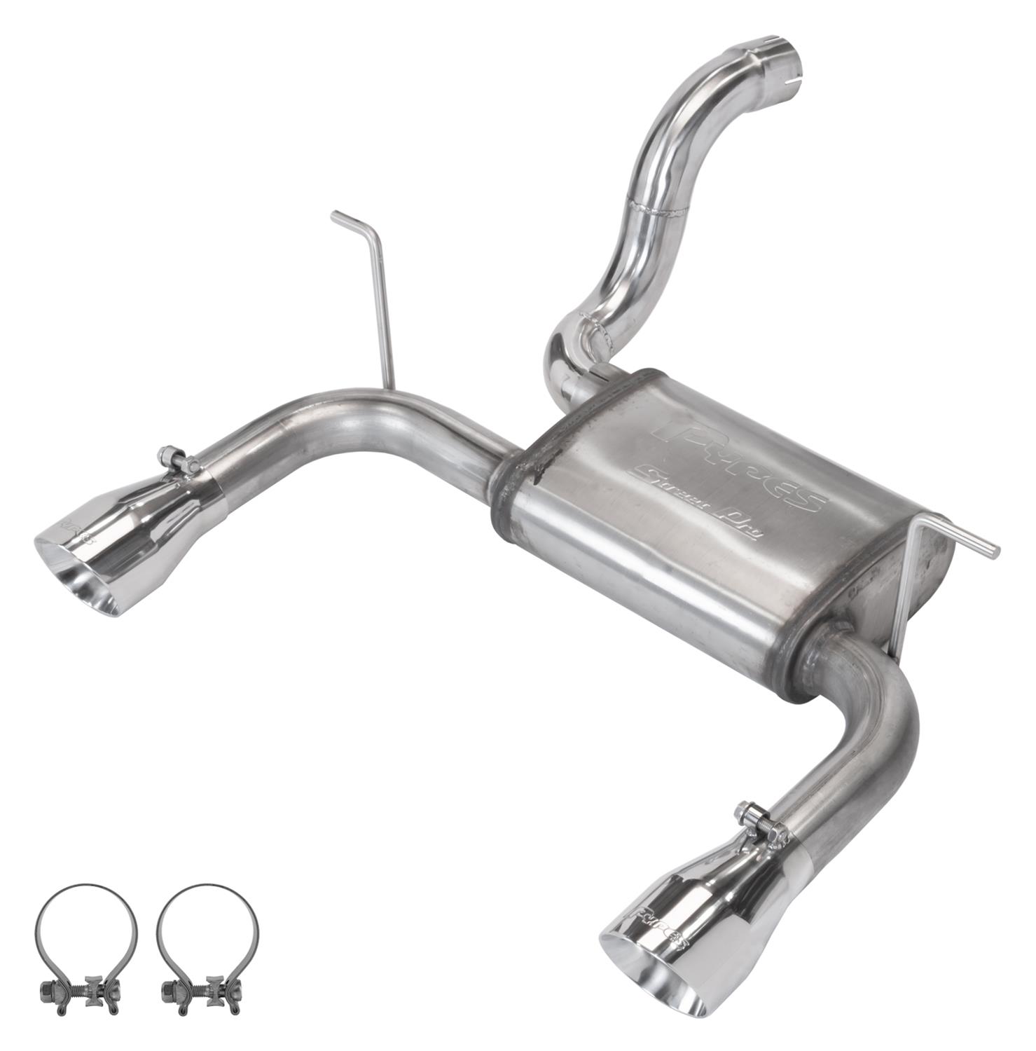 Pypes Converter-Back Exhaust Systems for 2021 WRANGLER - SJJ24S Systems, Axle-back System 2018-2020 Jeep JL Dual Exit 2.5 inch Intermediate thumbnail 3