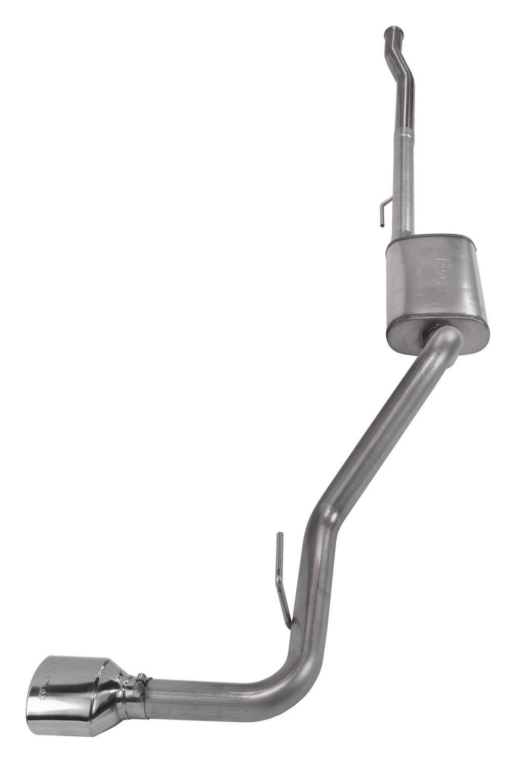 Pypes Street Pro Exhaust Systems SJJ50S Systems, Cat-Back, Stainless Steel, Natural, Chambered Mufflers, Polished Tip, Jeep, JT, Kit thumbnail 5