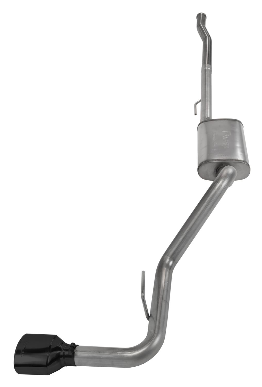 Pypes Street Pro Exhaust Systems SJJ50SB Systems, Cat-Back, Stainless Steel, Natural, Chambered Mufflers, Phantom Series Black Tip, Jeep, JT, Kit thumbnail 5