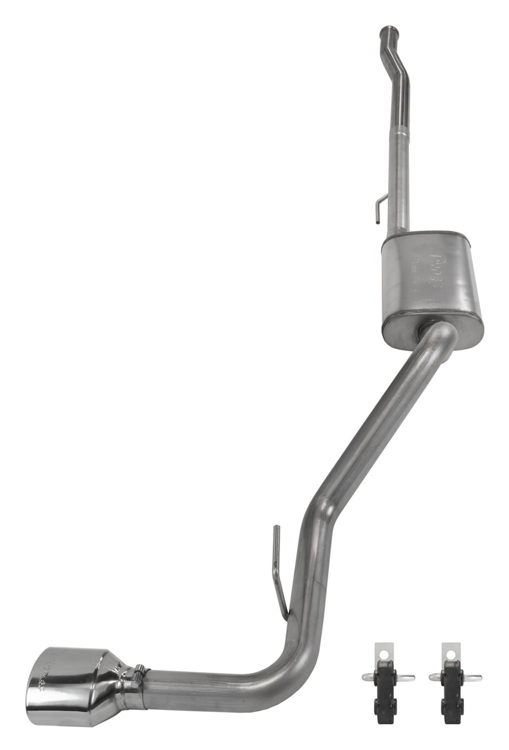 Pypes Street Pro Exhaust Systems SJJ51S Systems, Cat-Back, Stainless Steel, Natural, Chambered Mufflers, Polished Tip, Jeep, JT, Rubicon, Kit thumbnail 5