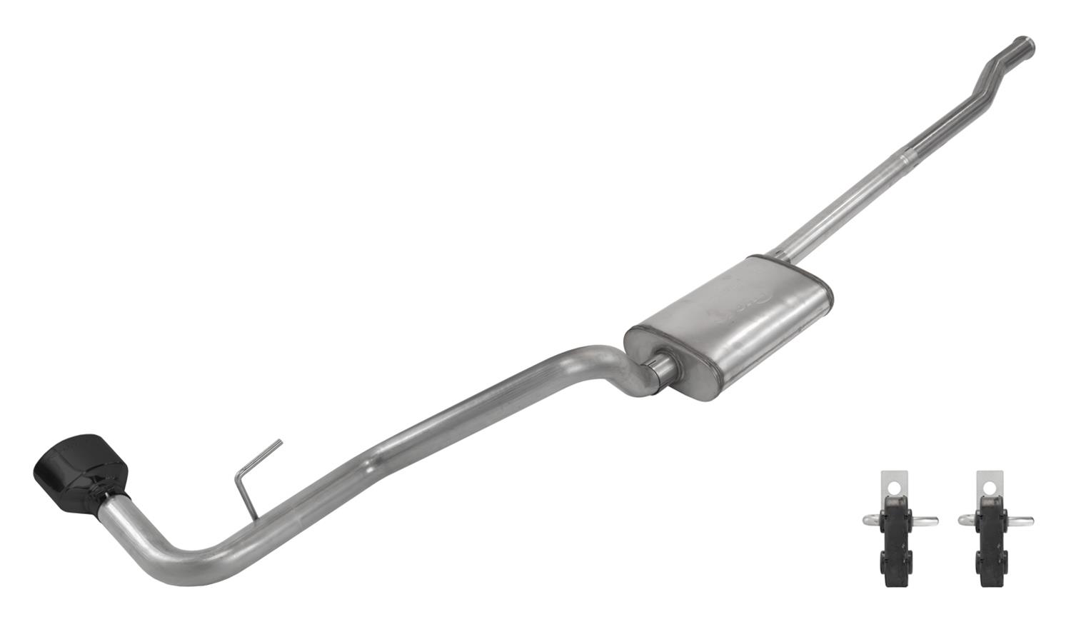 Pypes Street Pro Exhaust Systems SJJ51SB Systems, Cat-Back, Stainless Steel, Natural, Chambered Mufflers, Phantom Series Black Tip, Jeep, JT, Rubicon, Kit thumbnail 4