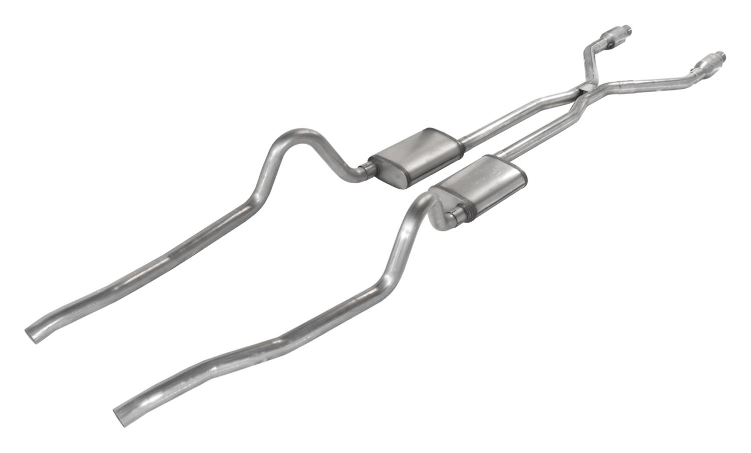Pypes Violator Dual Exhaust Systems SMA940VE Systems, Crossmember Back w/X-Pipe, Split Rear Exit 2.5 in Intermediate
