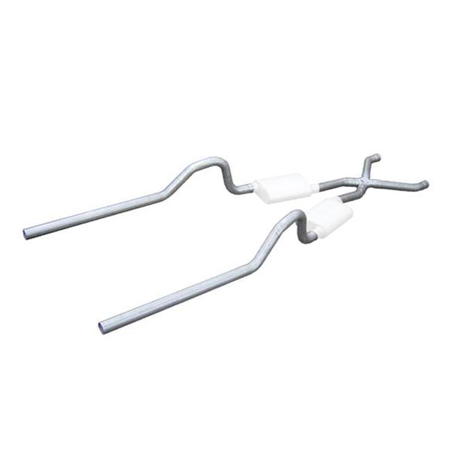 Pypes Header/Crossmember-Back Exhaust Systems SMB10 System, No Mufflers, Header-Back, Stainless Steel, X-Pipe, Dodge, Plymouth, B-Body, V8, Kit thumbnail 2