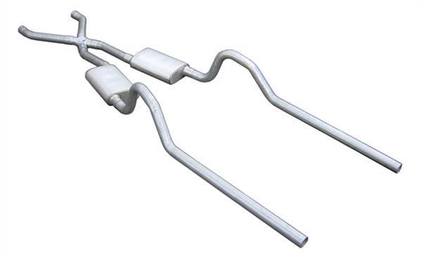 Pypes Street Pro Exhaust Systems SMB10S33 System, Pro, CrossMember-Back, Stainless Steel, Natural, X-Pipe, Dodge, Plymouth, B-Body, V8, Kit thumbnail 2