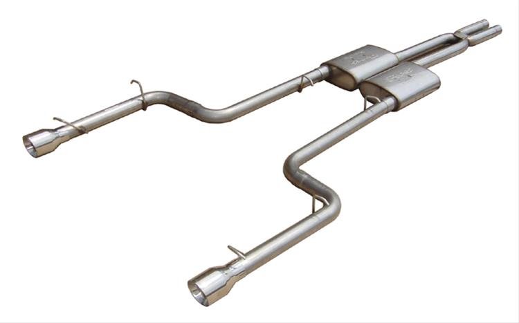 Pypes Race Pro Dual Exhaust Systems SMC12R System, Pro, Cat-Back, Stainless Steel, Natural, Dodge, Kit thumbnail 2
