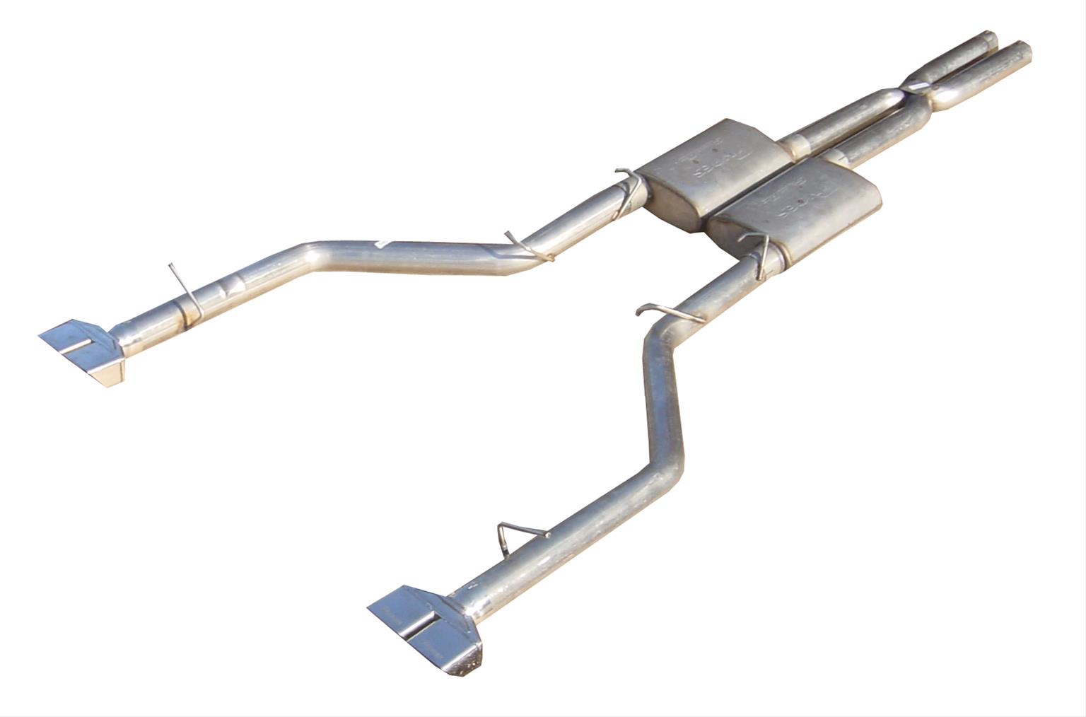 Pypes Violator Dual Exhaust Systems SMC20VB System, Violator, Cat-Back, Stainless Steel, Natural, Dodge, Kit