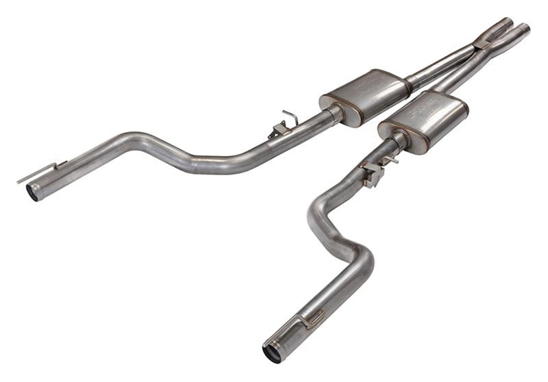 Pypes Converter-Back Exhaust Systems SMC31V System, 3" Cat Back X-pipe system with factory connection, 409 stainless steel, Challenger, designed to re-use factory exhaust tips. thumbnail 2