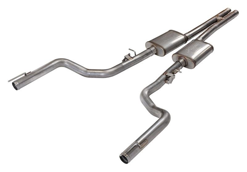 Pypes Converter-Back Exhaust Systems SMC32V System, 3" Cat Back H-pipe system with factory connection, 409 stainless steel, Challenger, designed to re-use factory exhaust tips. thumbnail 2