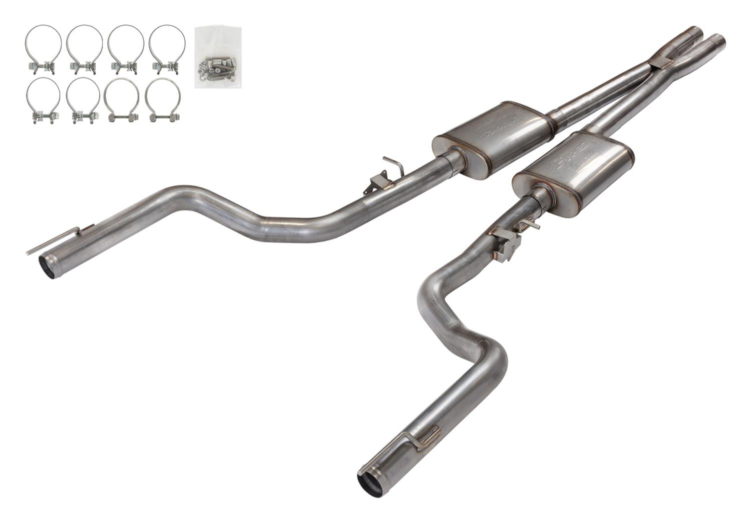 Pypes Violator Dual Exhaust Systems SMC41V System, Violator, 3.0 in., Cat-Back, 409 Stainless Steel, Natural, X-Pipe, Muffler, Dodge, Kit thumbnail 2
