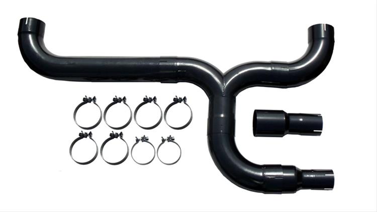 Pypes Phantom Series Diesel Stack Pipe Plumbing Kits STD005B Kits, Dual, 409 Stainless Steel, Black, 5 in. Diameter, Kit thumbnail 2