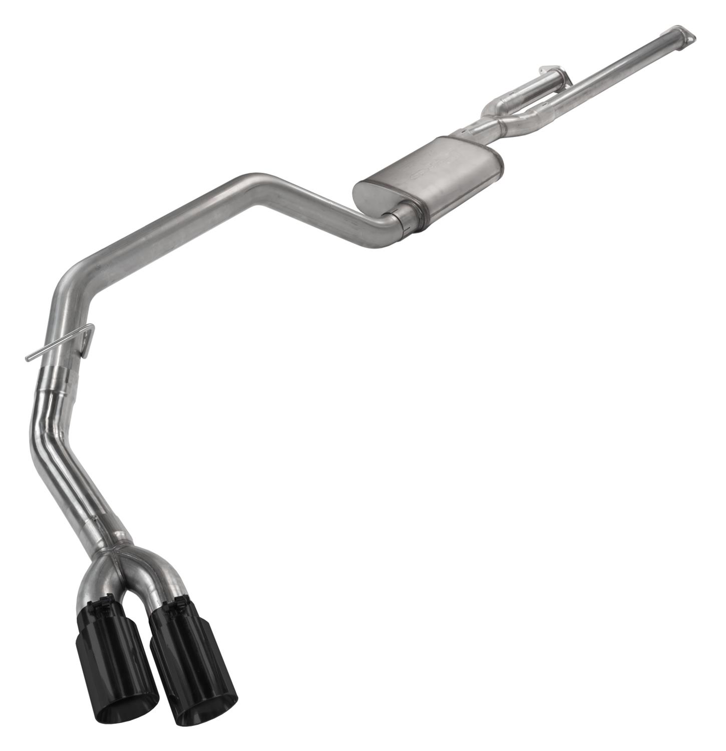 Pypes Converter-Back Exhaust Systems for 2014-2020 TUNDRA - STT10RB Systems, Cat-Back, Stainless Steel, Natural, Race Pro Mufflers, Black Powdercoated Tip, Toyota, Kit thumbnail 4