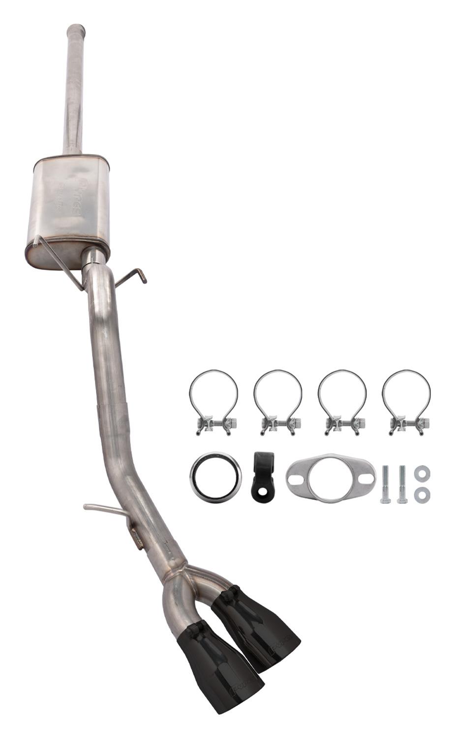 Pypes Street Pro Exhaust Systems STT20SB System, 2.50 in., Cat-Back, 409 Stainless Steel, Muffler, Dual 4.0 in., 304 Black Stainless Steel Tips, Toyota, Kit thumbnail 5