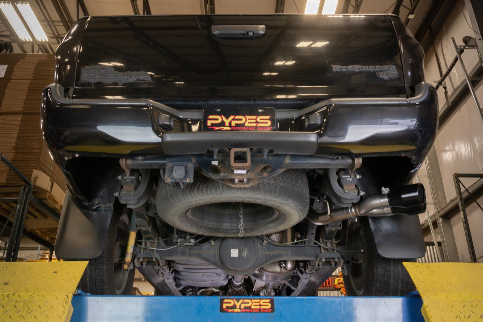 Pypes Street Pro Exhaust Systems STT20SB System, 2.50 in., Cat-Back, 409 Stainless Steel, Muffler, Dual 4.0 in., 304 Black Stainless Steel Tips, Toyota, Kit