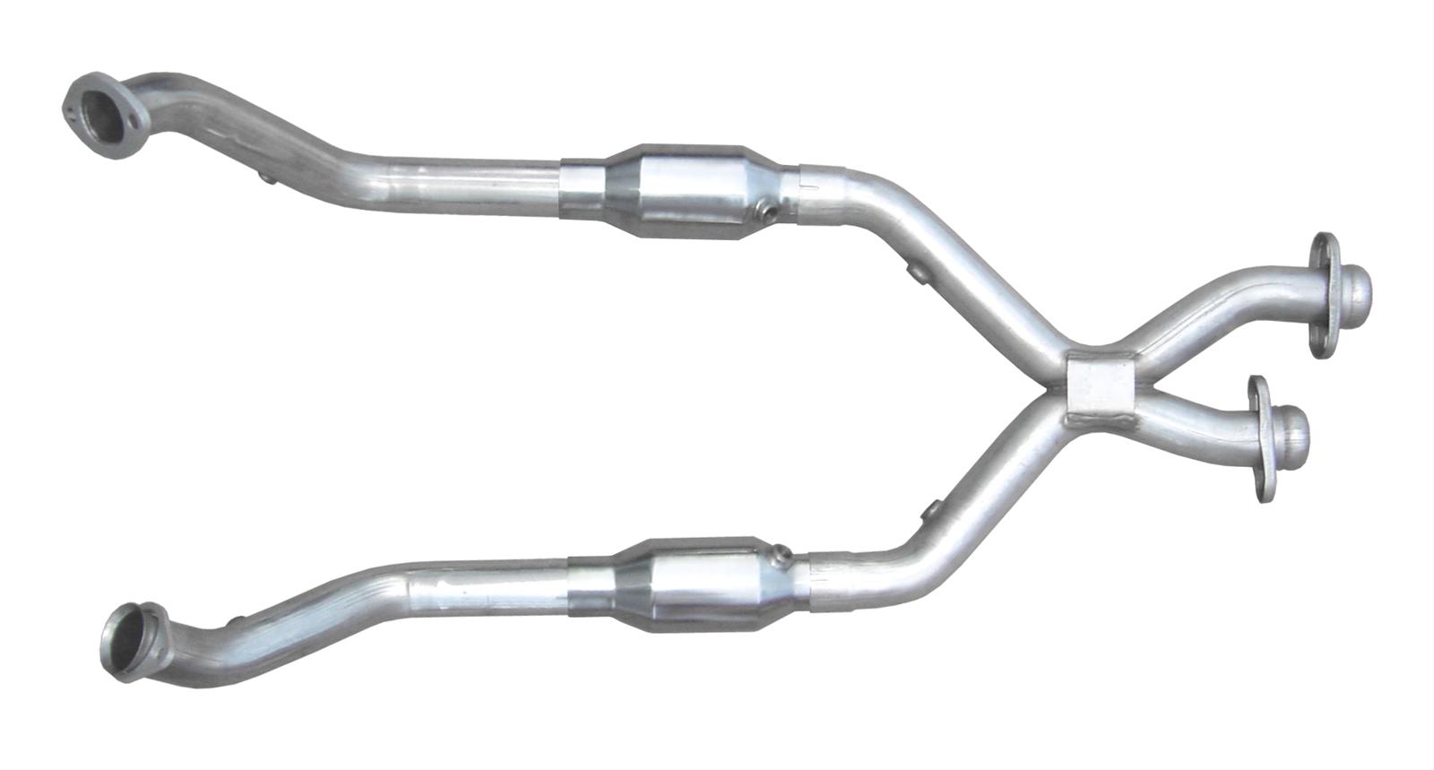 Pypes Street-Legal X-Pipes XFM33 Crossover Pipe, X-Pipe, with Converters, Stainless Steel, Natural, 2.50 in. Diameter, Ford, 4.6L, Kit