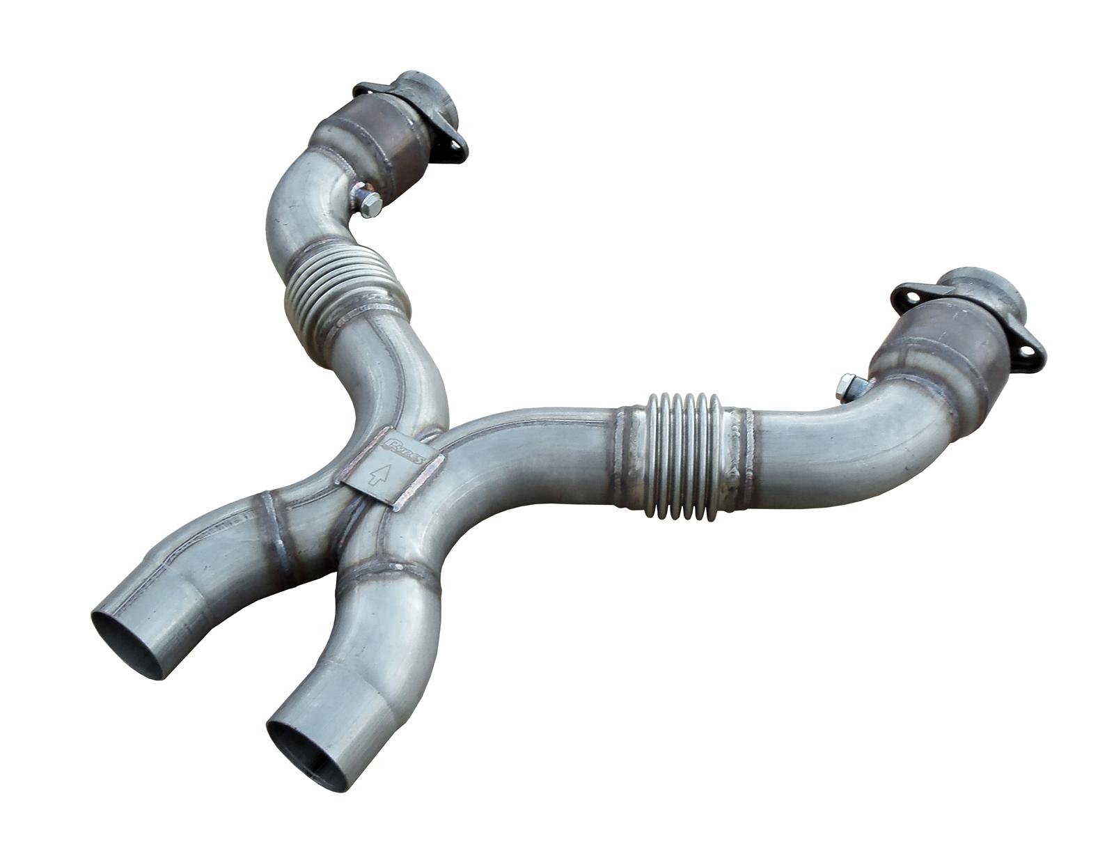 Pypes Street-Legal X-Pipes XFM76 Crossover Pipe, X-Pipe, Catalytic Converters, Stainless Steel, 3.0 in. Diameter, Ford, Each