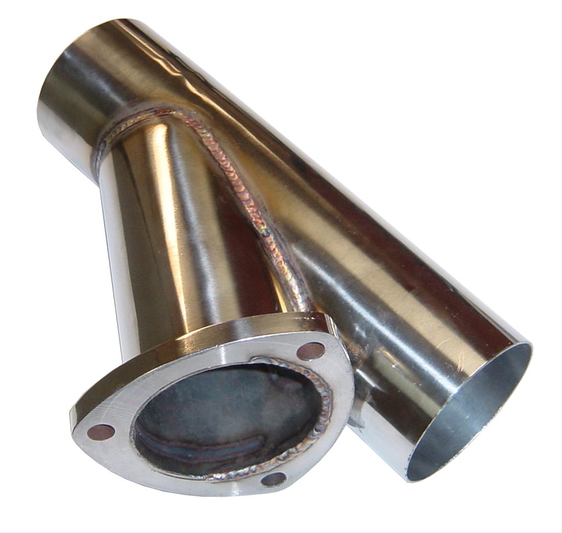 Pypes Stainless Steel Y 3 Inch Exhaust Cutouts YVX13S Cutout, Manual, Steel, Natural, Clamp-On, in. Diameter, Each