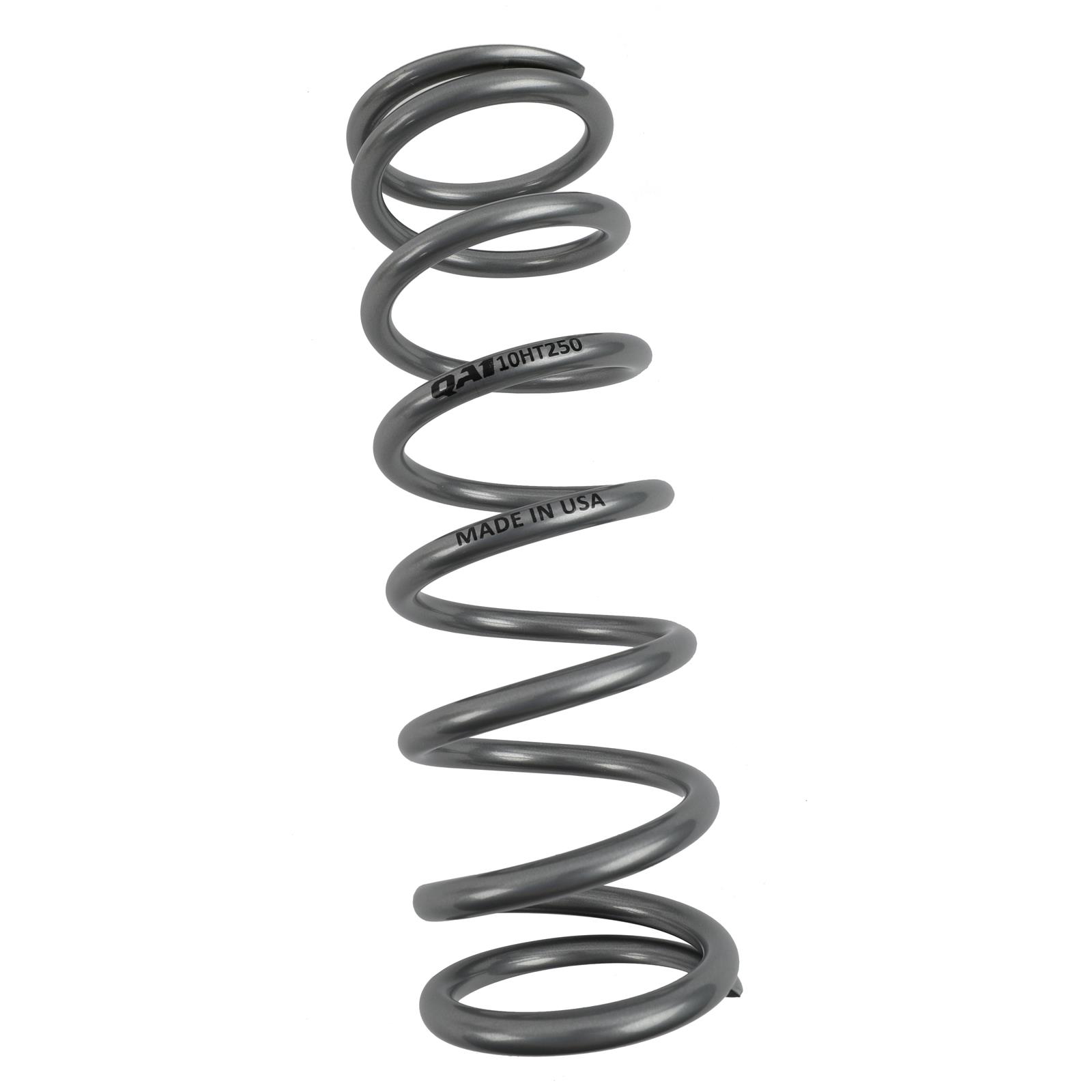 QA1 2-1/2in ID High Travel Spring - 10in Length x 250lbs/in - Silver Powder Coated