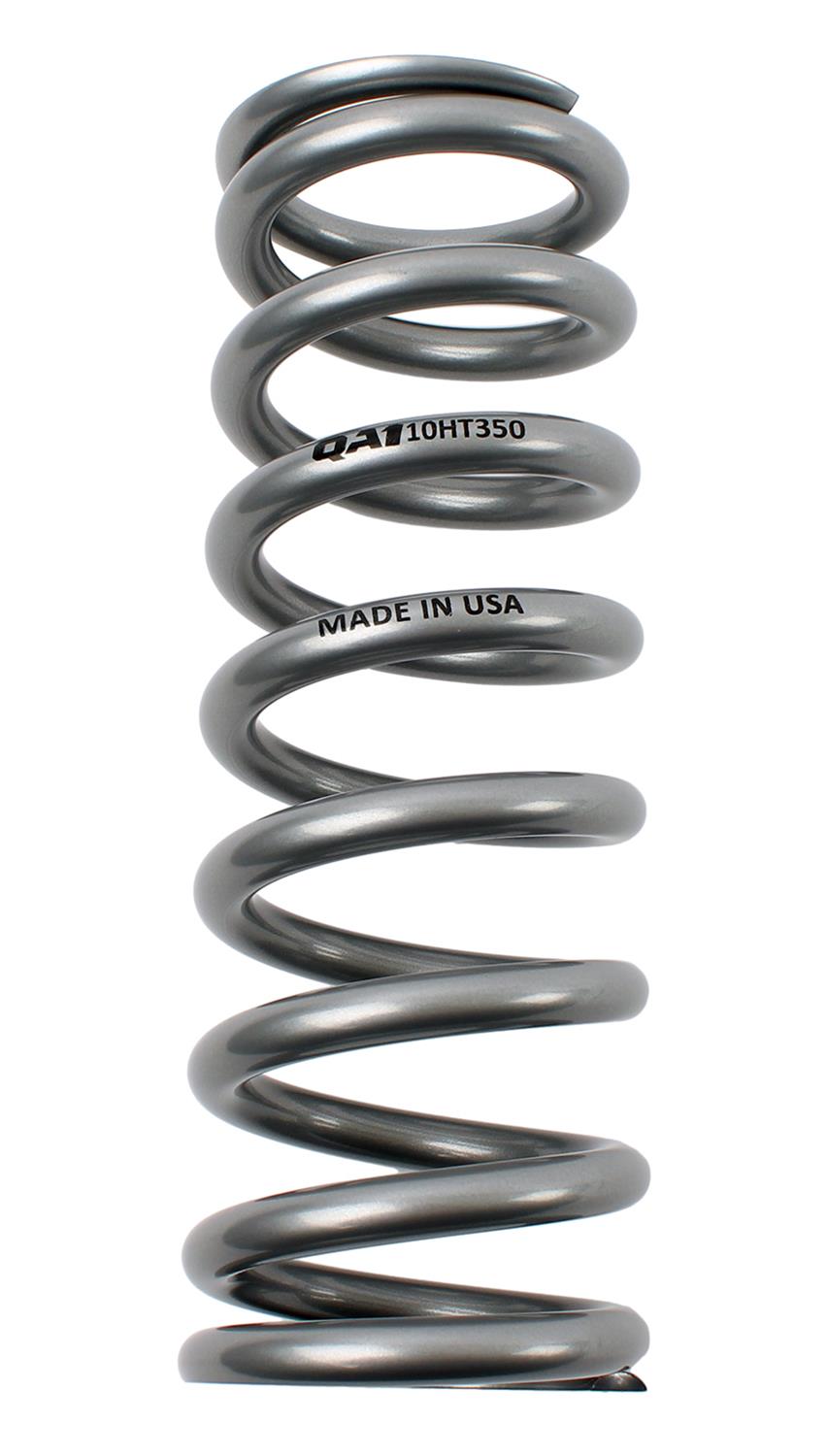 QA1 2-1/2in ID High Travel Spring - 10in Length x 350lbs/in - Silver Powder Coated thumbnail 2