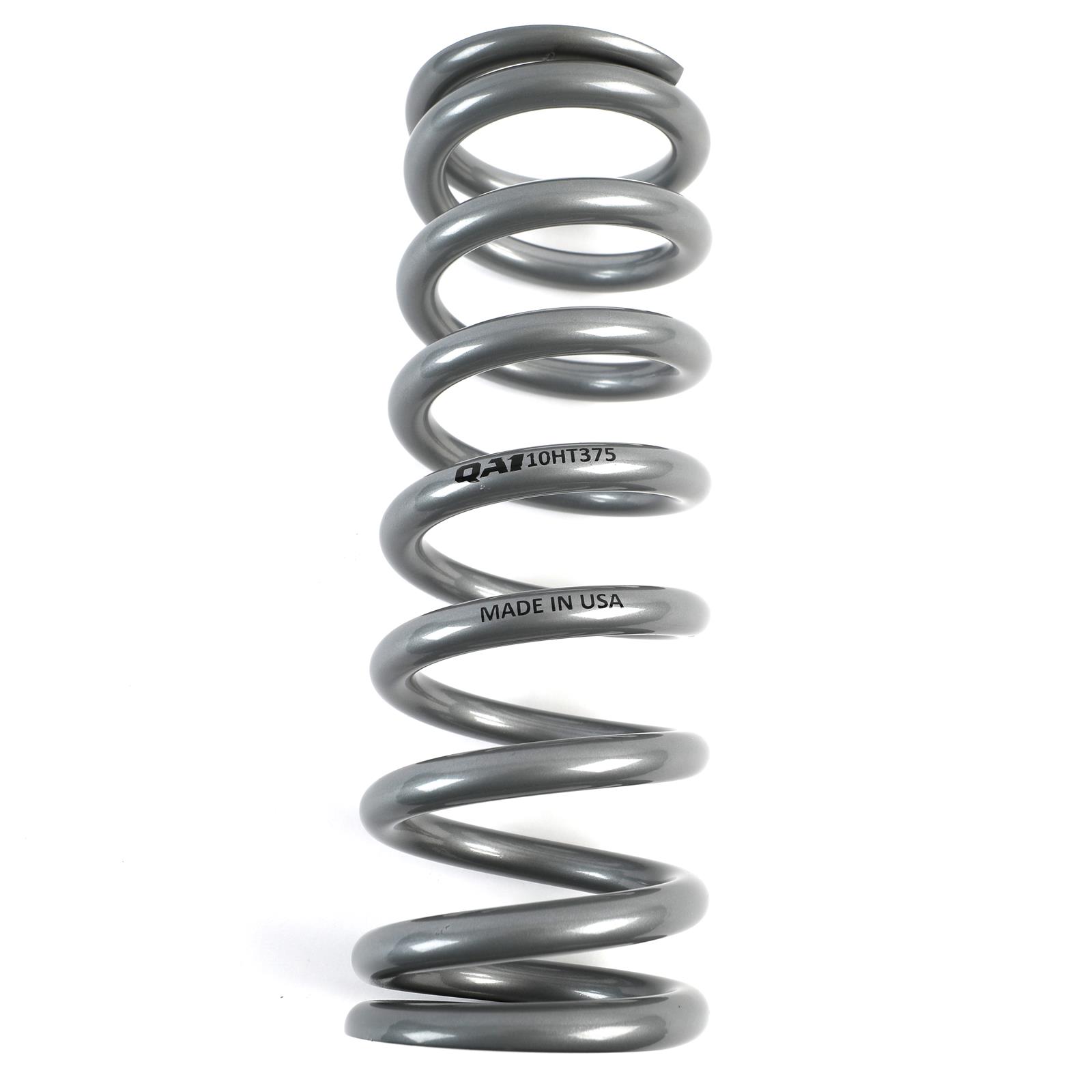QA1 2-1/2in ID High Travel Spring - 10in Length x 375lbs/in - Silver Powder Coated
