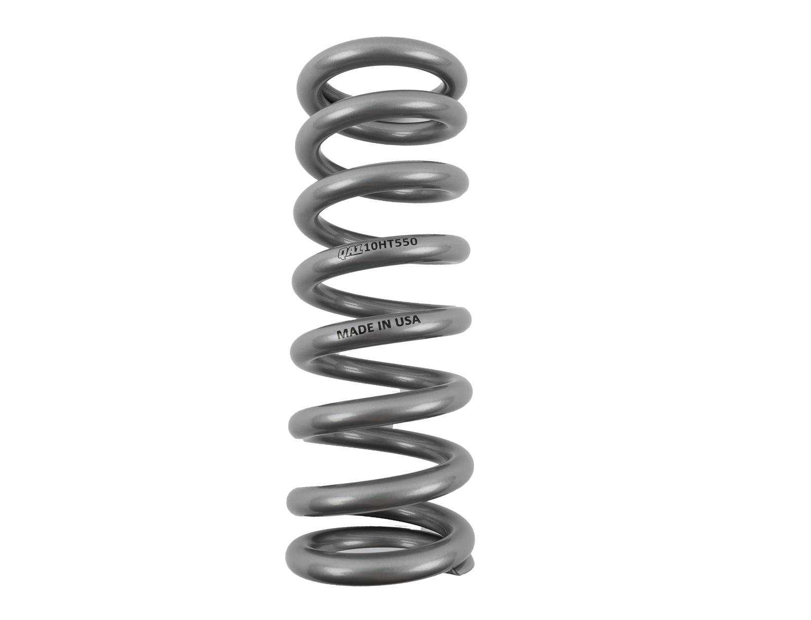 QA1 2-1/2in ID High Travel Spring - 10in Length x 550lbs/in - Silver Powder Coated